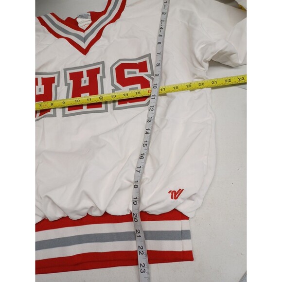 Vtg Varsity Spirit Cheerleader Pullover Jacket HHS White Red SMALL - Picture 5 of 7